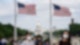 US-Nationalflaggen wehen am Washington Monument auf halbmast, um der Corona-Toten zu gedenken.
