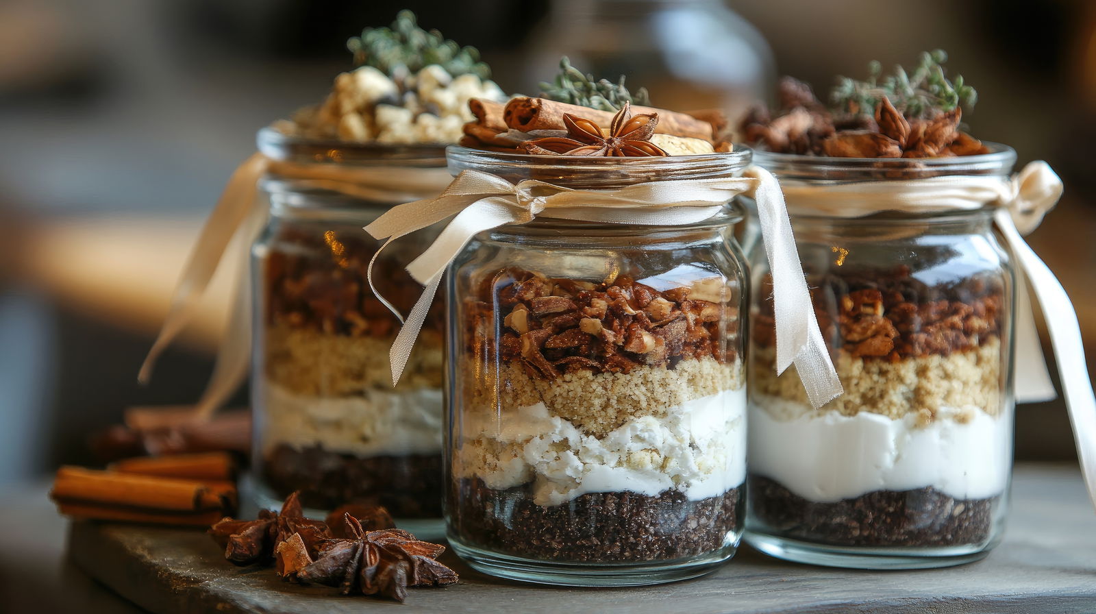 Backmischung im Glas