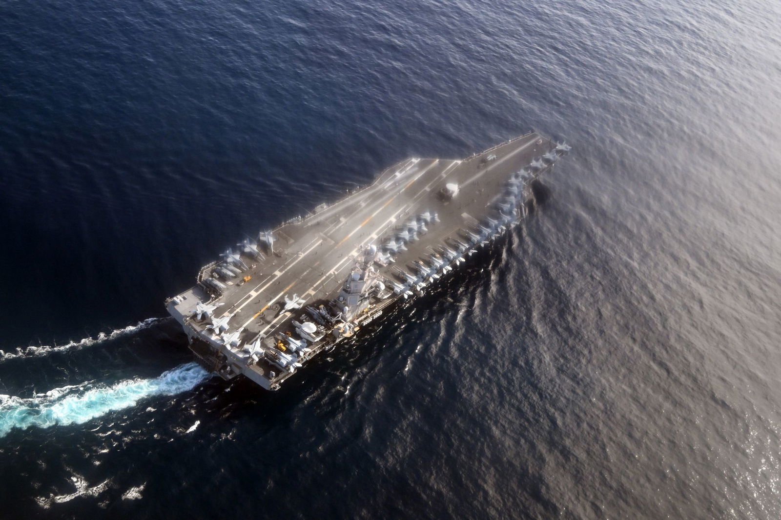 Das größte Kriegsschiff der Welt ist jetzt in der Karibik. (Archivbild)