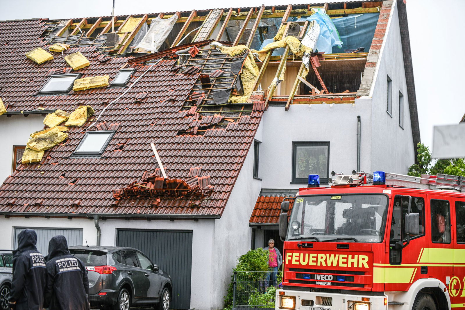 Tornado-Schäden in Ulm-Donaustetten Anfang Juni. In der abgelaufenen Saison wurden in Baden-Württemberg fünf Tornados über Land bestätigt.