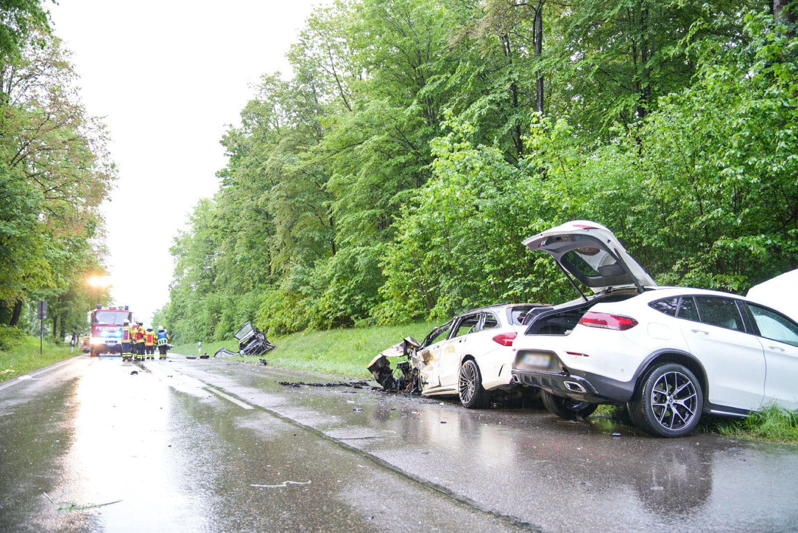 Drei Fahrzeuge waren an dem Unfall beteiligt. 