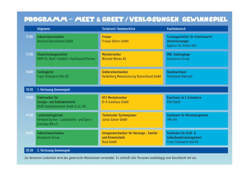 Nacht der Ausbildung Meet & Greet