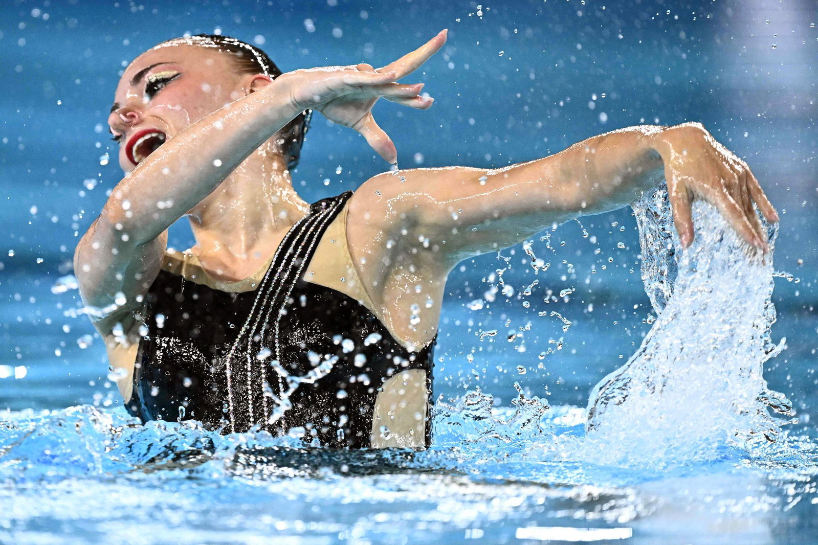 Die deutsche Kunstschwimmerin Klara Bleyer gewann EM-Bronze in der Technischen Kür des Solowettbewerbs.