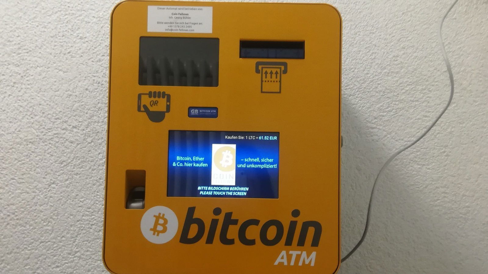 Kryptowährung: Dieser Automat wechselt Bar in virtuell | RADIO 7