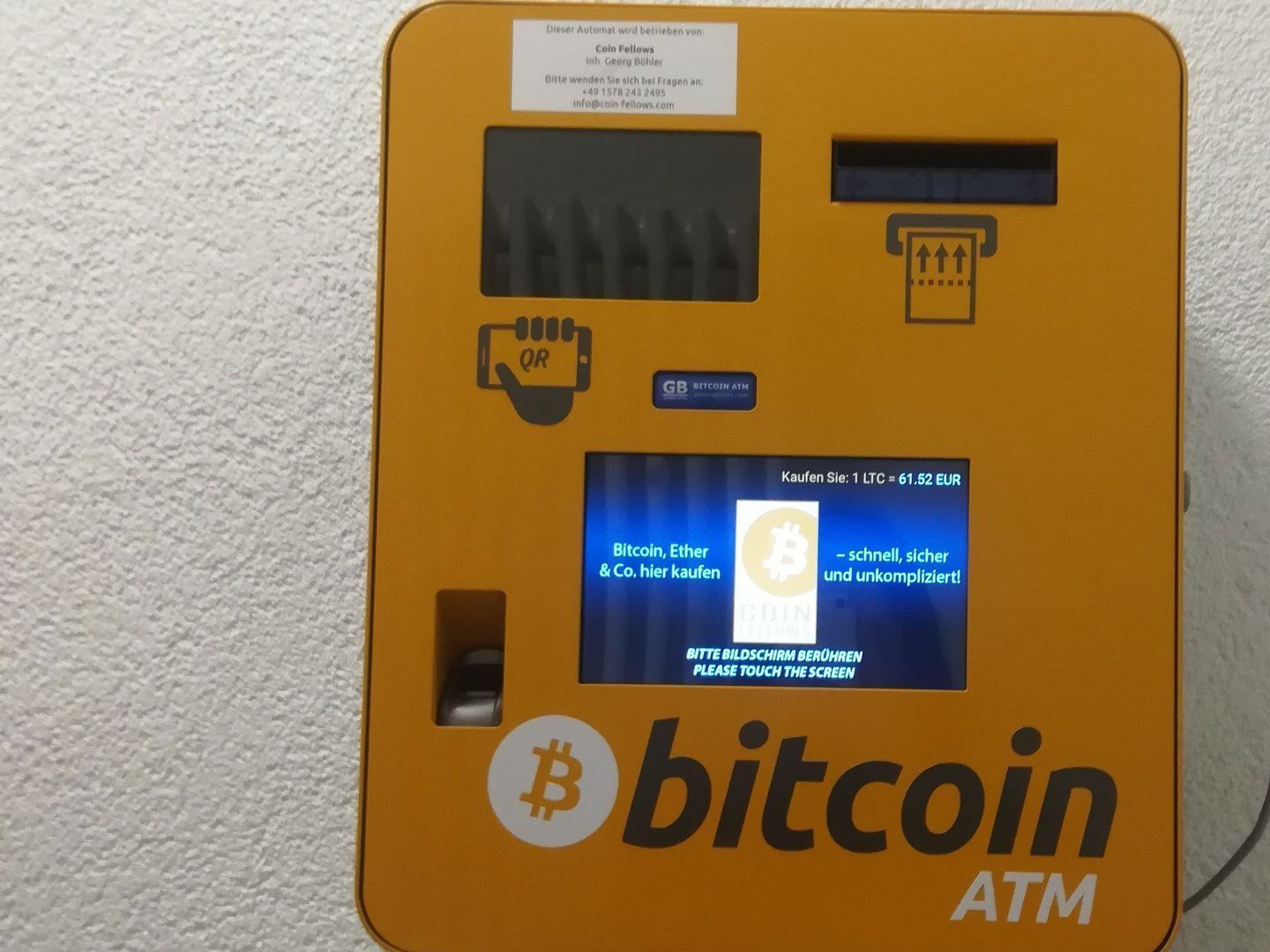 Kryptowährung: Dieser Automat wechselt Bar in virtuell | RADIO 7